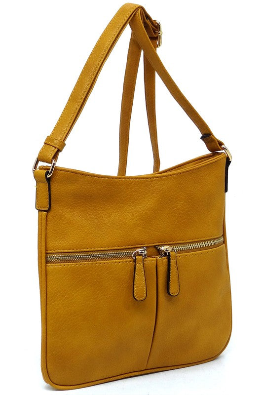 Front Zip Pocket Crossbody Bag