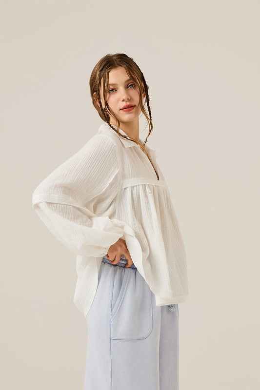 Washed Raw-Edges Outline Pockets Pants