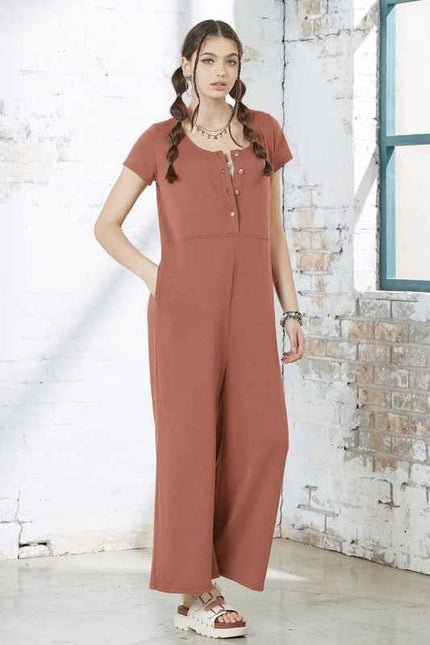Comfort Button-up front closure Jumpsuit