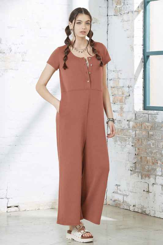 Comfort Button-up front closure Jumpsuit