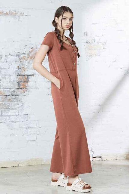 Comfort Button-up front closure Jumpsuit