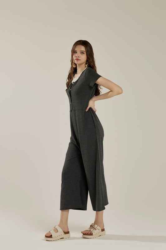 Comfort Button-up front closure Jumpsuit