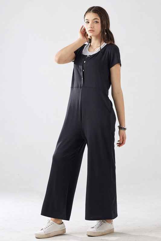 Comfort Button-up front closure Jumpsuit