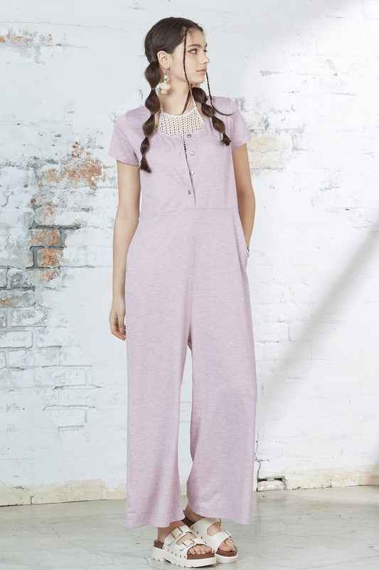 Comfort Button-up front closure Jumpsuit