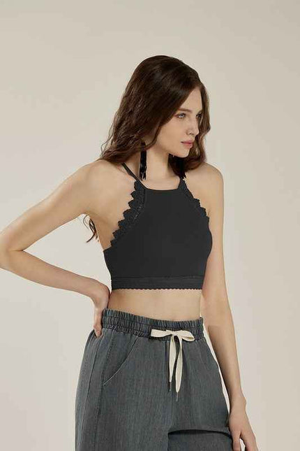 Seamless Crochet Lace & Strappy back Bralette