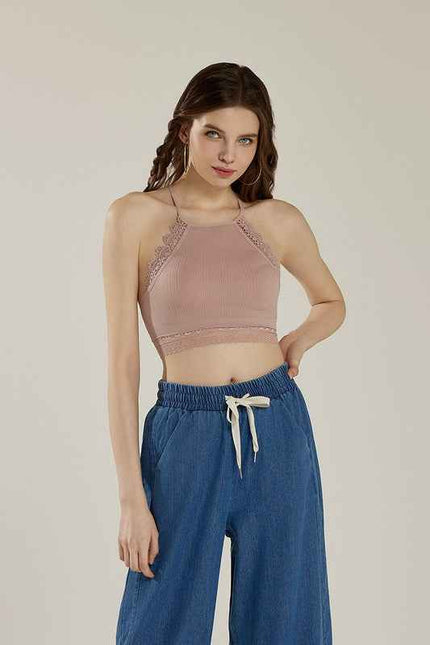 Seamless Crochet Lace & Strappy back Bralette