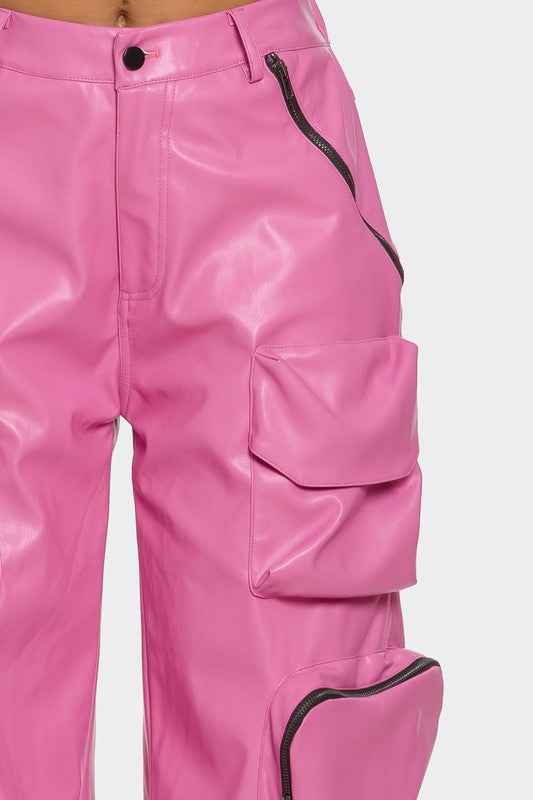 Pink Utility Cargo Pants