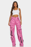 Pink Utility Cargo Pants