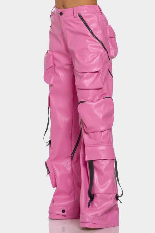 Pink Utility Cargo Pants