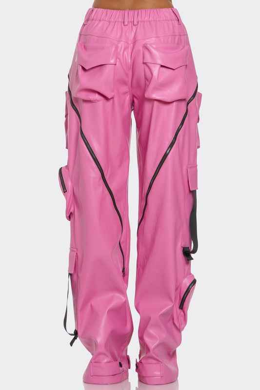Pink Utility Cargo Pants