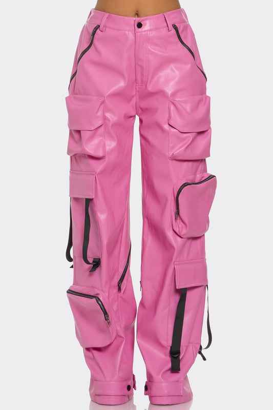 Pink Utility Cargo Pants