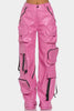Pink Utility Cargo Pants