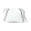Mini Quilted Crossbody Bag, White