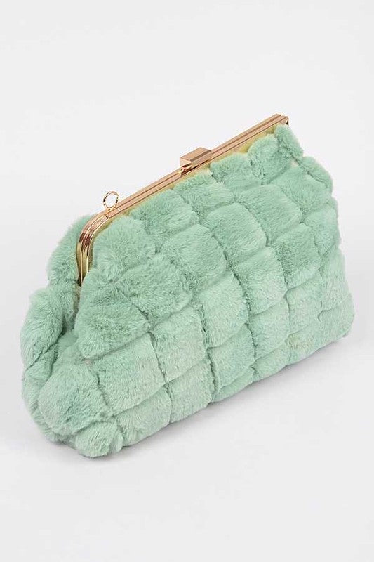 Quilted Faux Fur Iconic Swing Bag