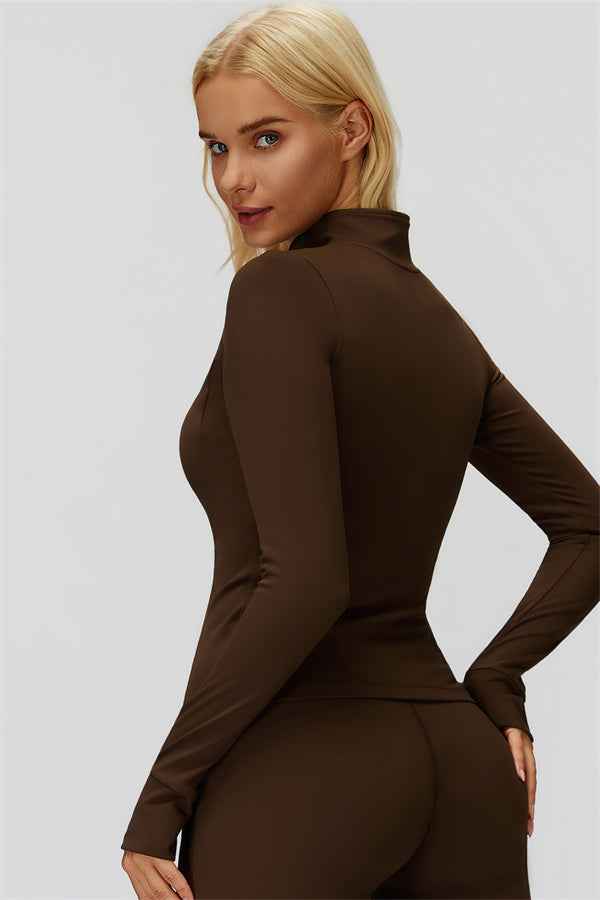 The FemmeFit Zip Jacket Straight Leg Pants 2-Piece Set