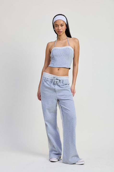 Halter Neck Cropped Top - Pikemla