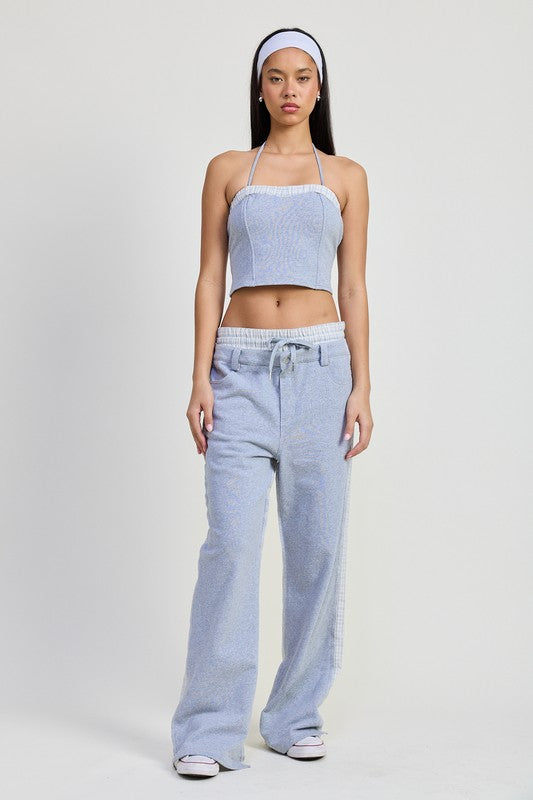 Halter Neck Cropped Top - Pikemla