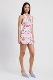 MINI HALTER NECK FLORAL DRESS - Pikemla