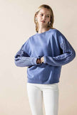 Plus Cozy Solid Body Contrast Cable Knit Sweater