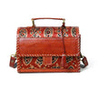 Maroon Mystique Ajrakh Satchel Purse