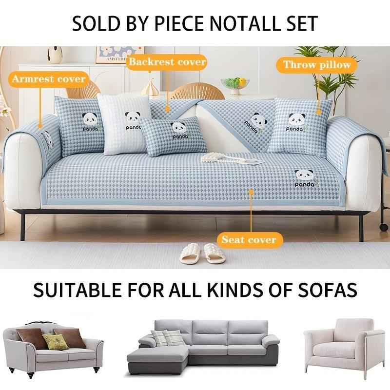 Waterproof Couch Cover, Non-Slip Panda Pattern Sofa Cover