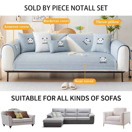 Waterproof Couch Cover, Non-Slip Panda Pattern Sofa Cover