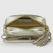 Metallic Calf Leather Crossbody Bag 231302