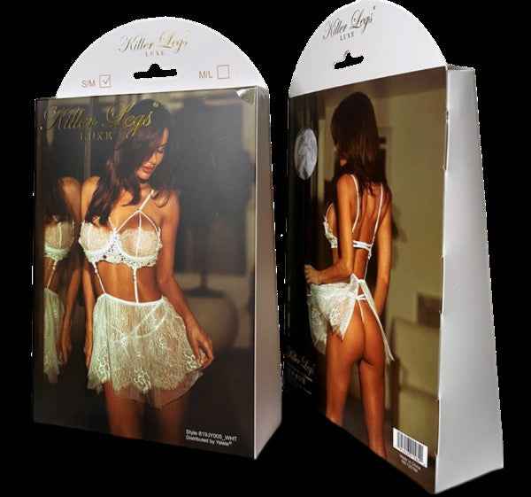 Leather Buckle Two-Piece Lingerie Set