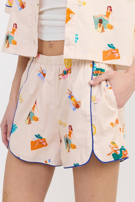 Leisure Island Poplin Shorts - Pikemla