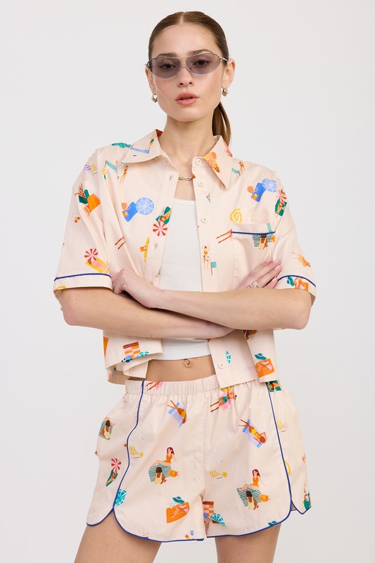 Leisure Island Button Down Top - Pikemla