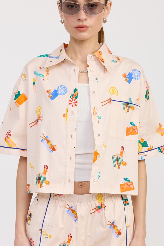 Leisure Island Button Down Top - Pikemla