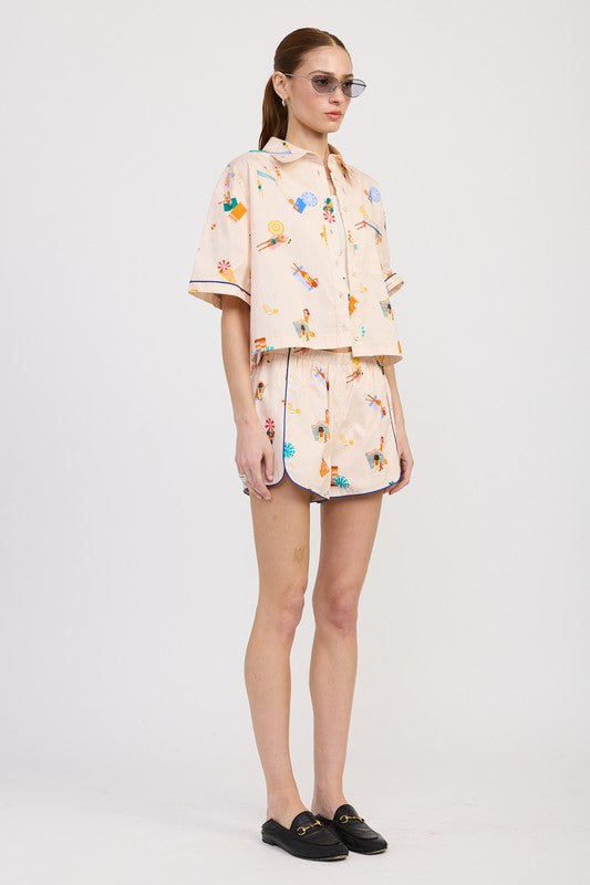 Leisure Island Button Down Top - Pikemla