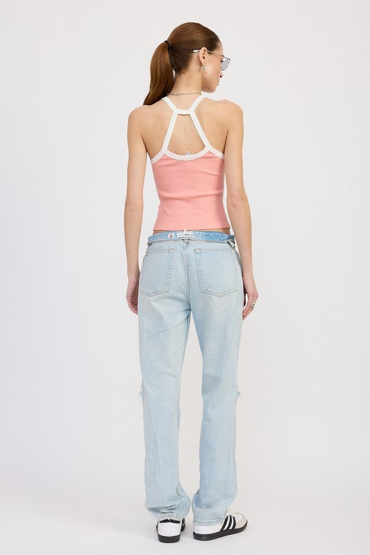 Leisure Island Racer Back Graphic Tank Top - Pikemla