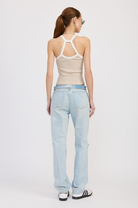 Leisure Island Racer Back Graphic Tank Top - Pikemla