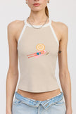 Leisure Island Racer Back Graphic Tank Top - Pikemla