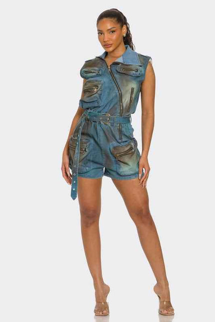 Urban Edge Zipper Utility Romper
