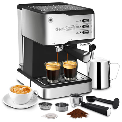 Geek Chef Espresso Machine, Espresso & Cappuccino