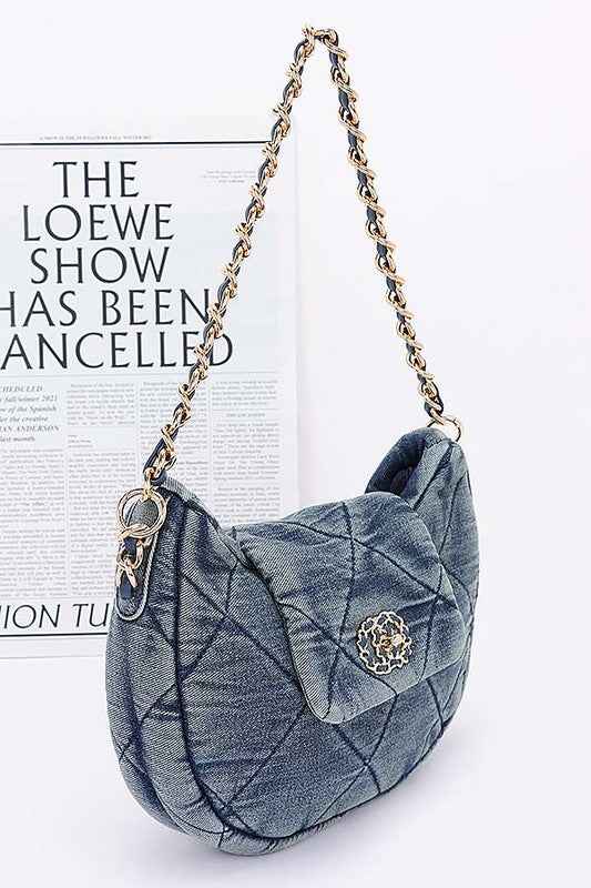 Quilted Denim Fashion Shoulder Bag