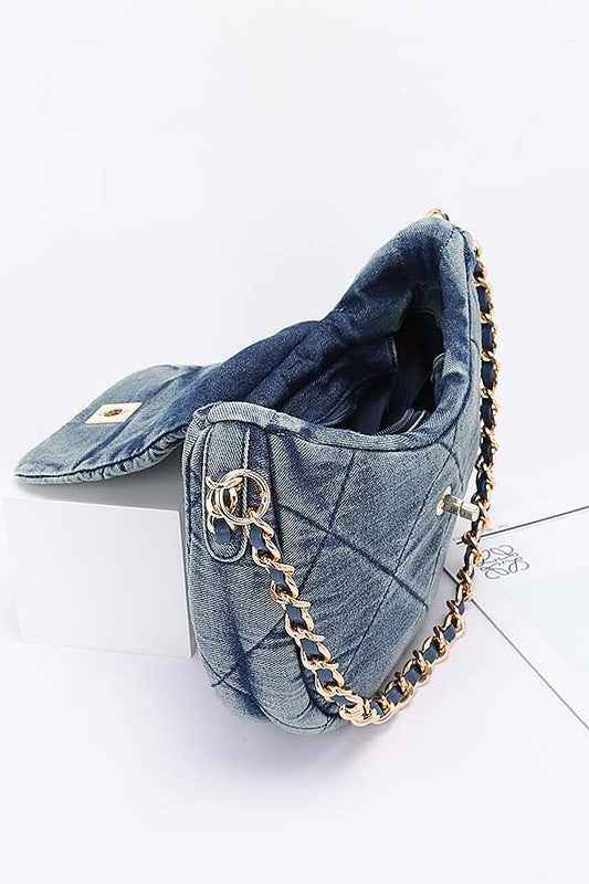 Quilted Denim Fashion Shoulder Bag