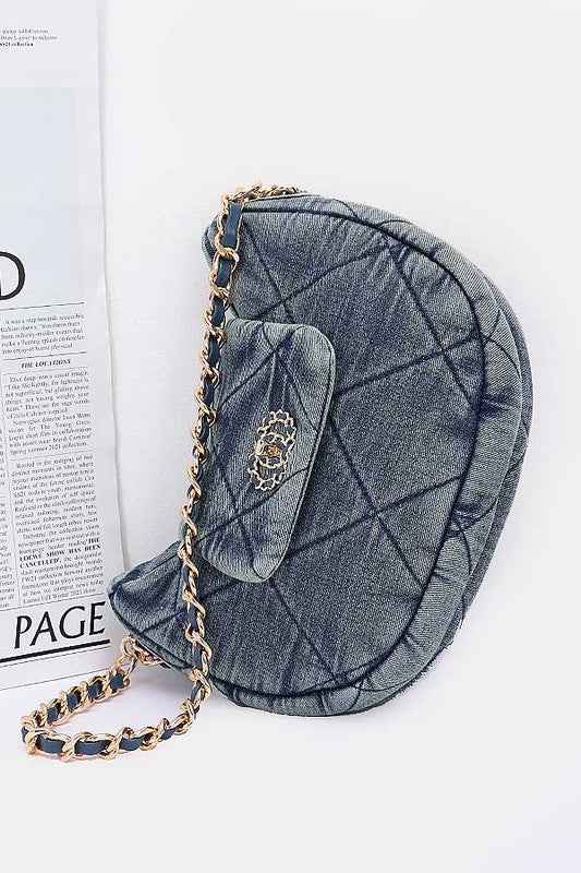 Quilted Denim Fashion Shoulder Bag