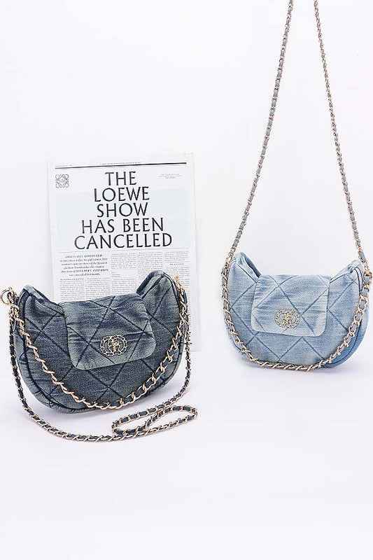 Quilted Denim Fashion Shoulder Bag