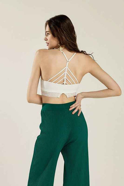 Seamless Crochet Lace & Strappy back Bralette