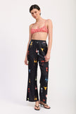 Bikini Bay Printed Satin Wide Leg Pants - Pikemla