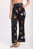 Bikini Bay Printed Satin Wide Leg Pants - Pikemla