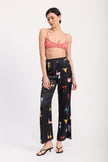 Bikini Bay Printed Satin Wide Leg Pants - Pikemla