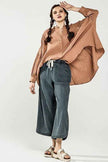 Plus Oversize Pleat Ballon sleeve High and low Top