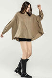 Plus Oversize Pleat Ballon sleeve High and low Top