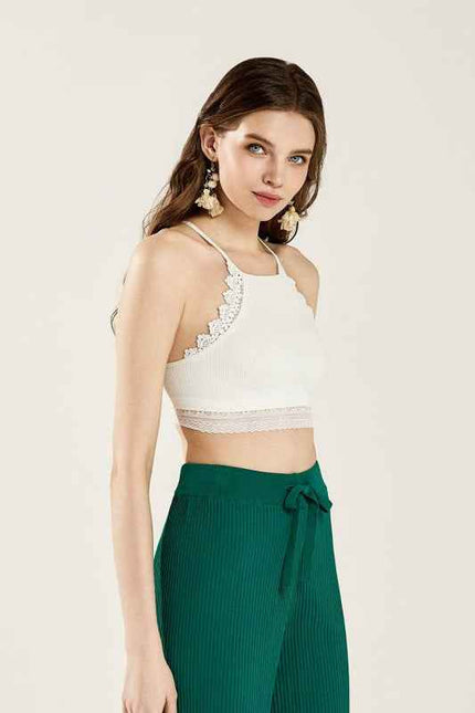 Seamless Crochet Lace & Strappy back Bralette