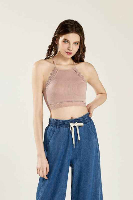 Seamless Crochet Lace & Strappy back Bralette