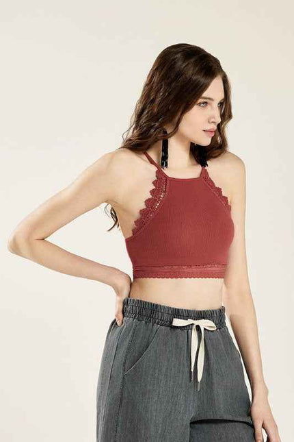 Seamless Crochet Lace & Strappy back Bralette